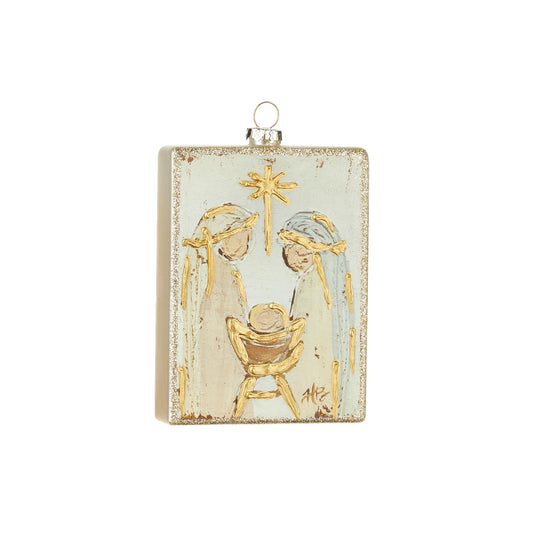 5.25" Holy Family Rectangle Ornament