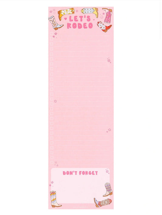 Let's Rodeo Western Notepad
