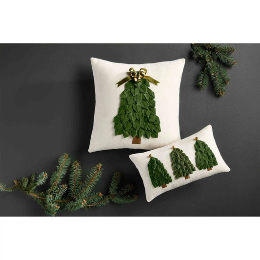 Velvet Tree Ribbon Pillow