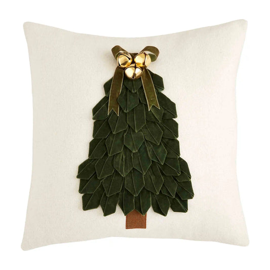 Velvet Tree Ribbon Pillow