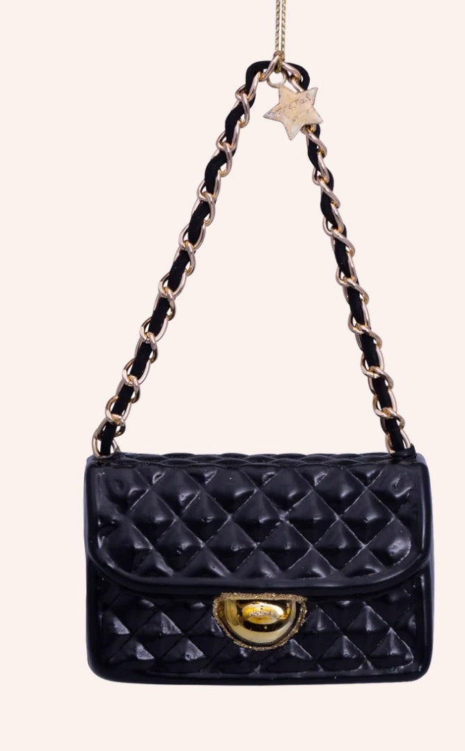 Black High Fashion Purse Ornament