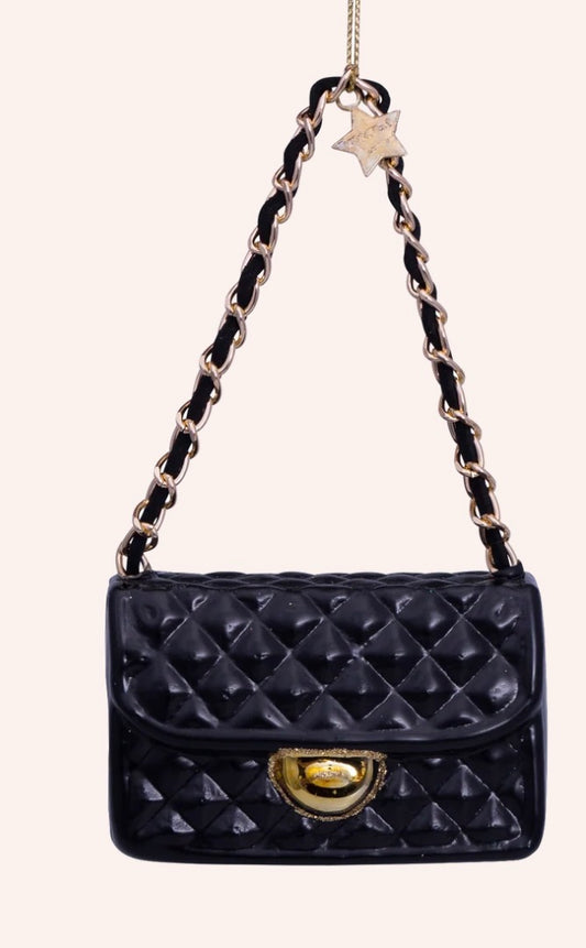 Black High Fashion Purse Ornament