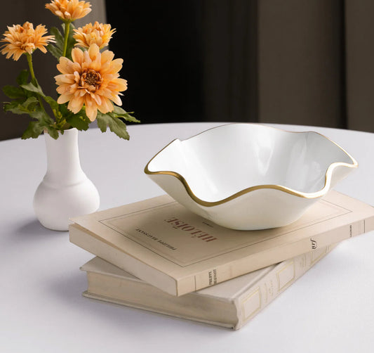 ENCANTO Carola Small Bowl- Cream and White