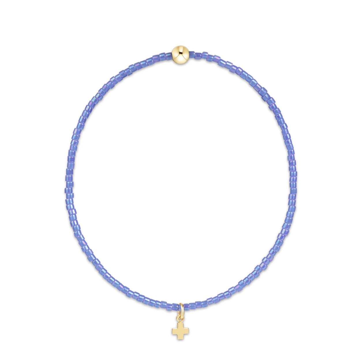 hope classic bright blue bracelet - signature cross small gold charm