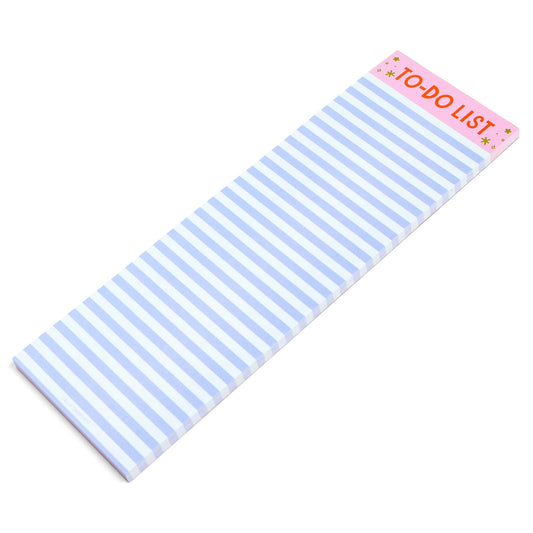 Blue Stripe To Do List 4x12 Notepad