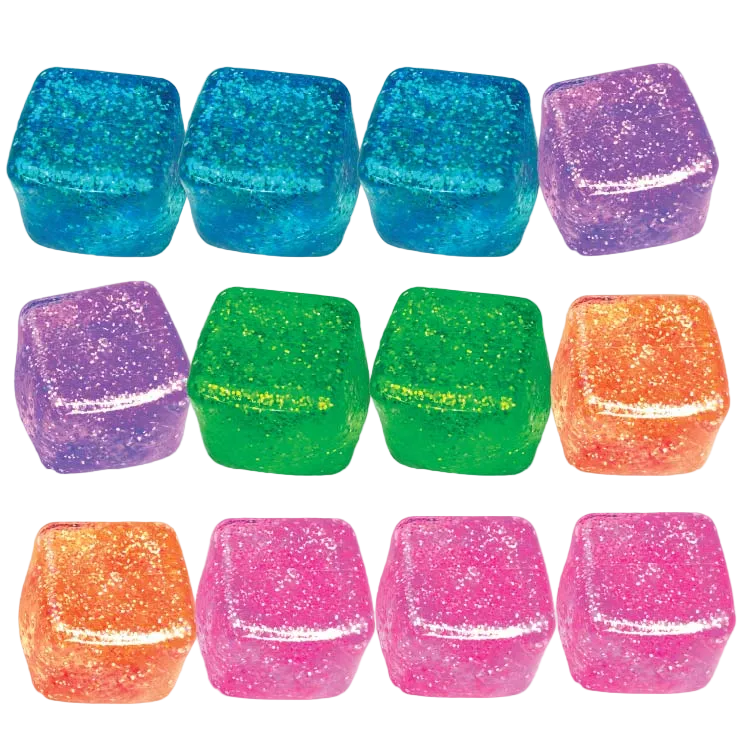 Fun Doh Squish & Squeeze Sparkle Cube Fidget Toy