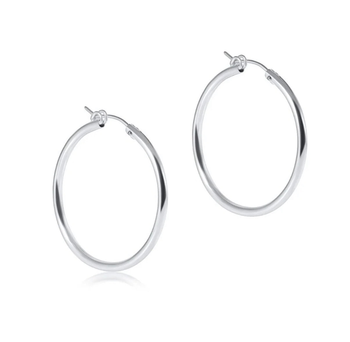 round sterling 1.25" hoop - smooth