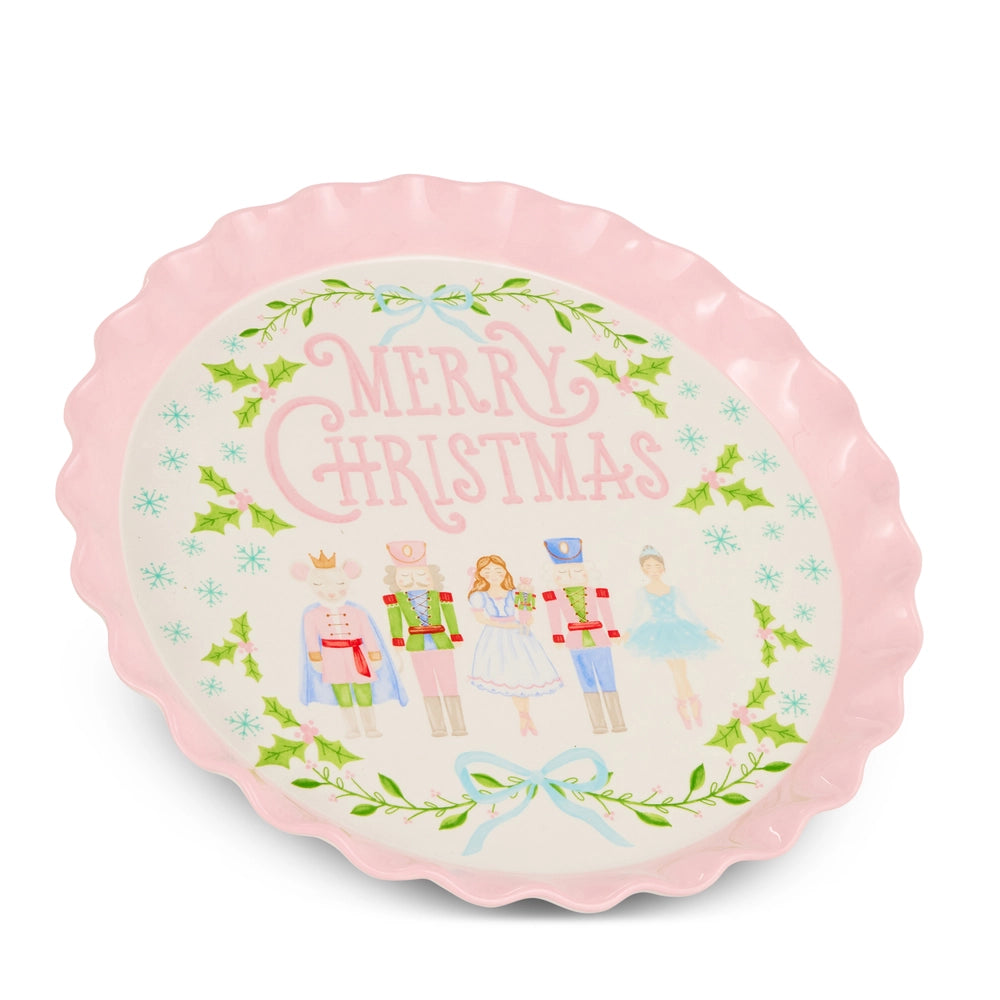 12" Pastel Nutcracker Ballet Round Tray