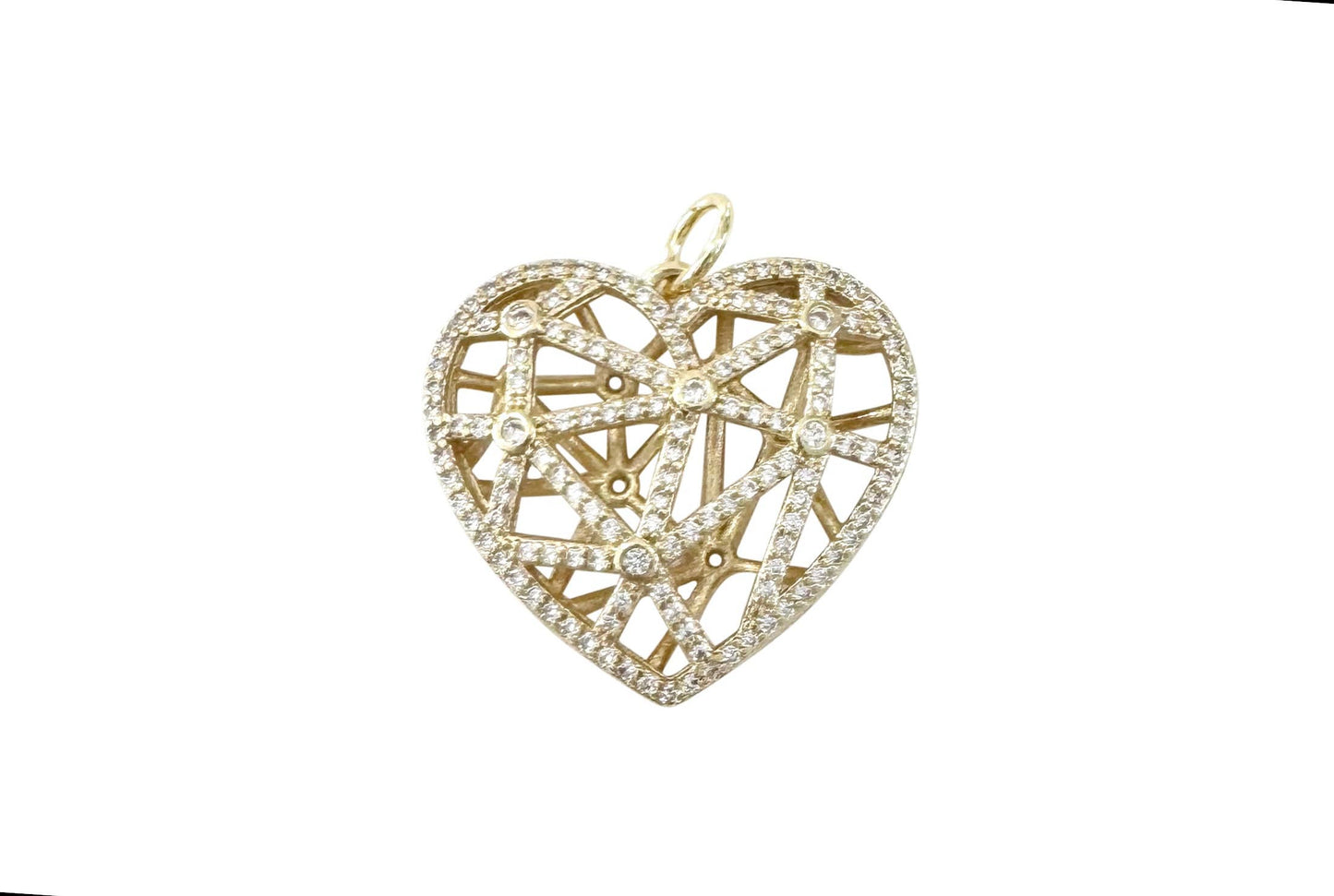 Bold Pave Heart Scarf Charm - Lulu Heart