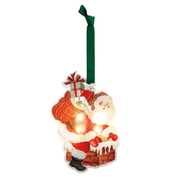Acrylic LED Santa Ornament
