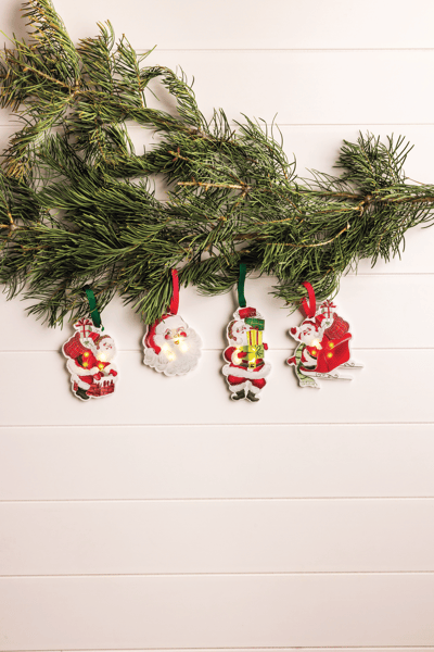 Acrylic LED Santa Ornament