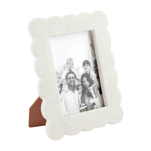 Small Scalloped Marble Frame