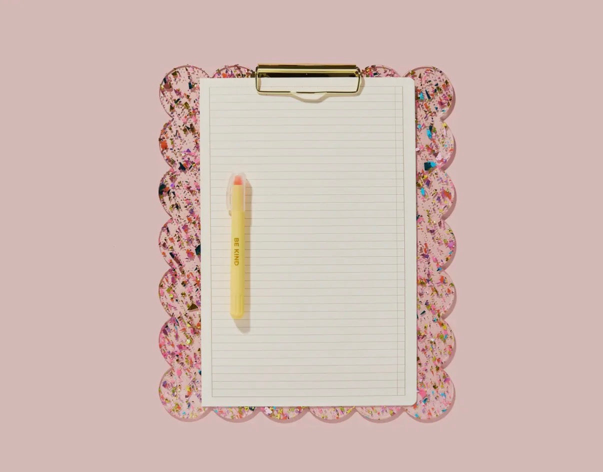 Confetti Scalloped Large Clipboard