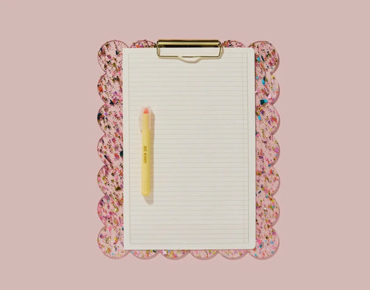 Confetti Scalloped Large Clipboard