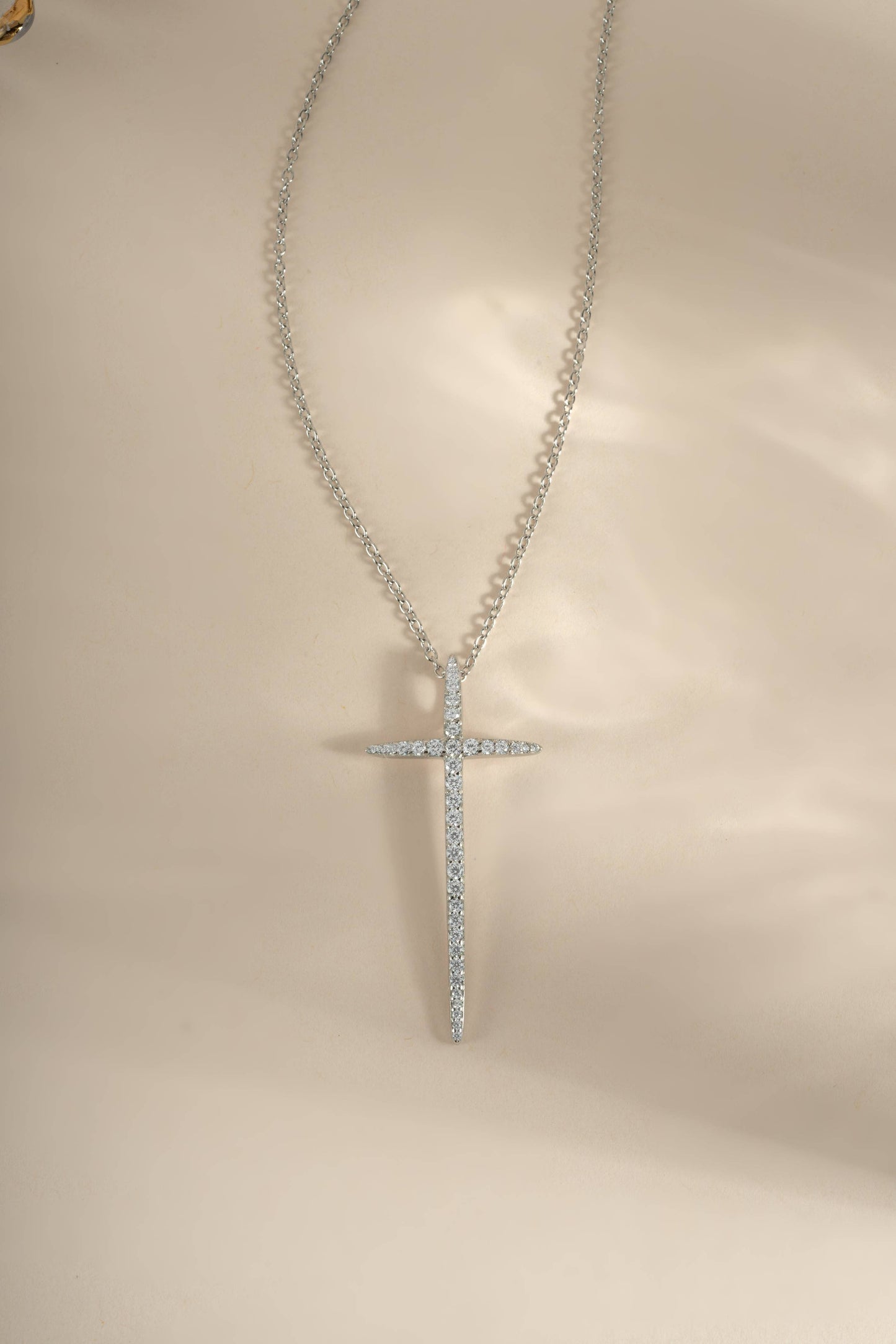 Cross Necklace: Gold