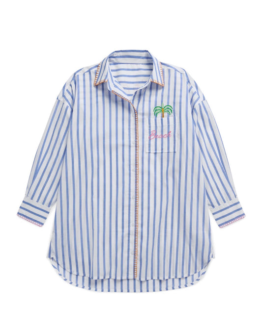 "Beach/Ocean Air, Salty Hair, Don't Care" Cover-Up Shirt
