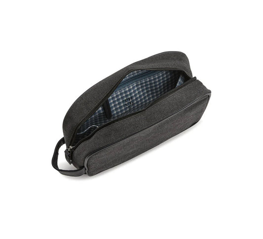 Mens Toiletry Case- Canvas Indigo