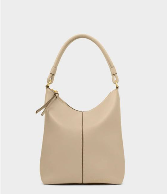 Hallie Satchel Bag- Light Taupe