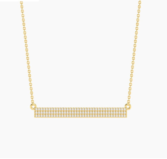 Tell Me Straight Pendant Necklace