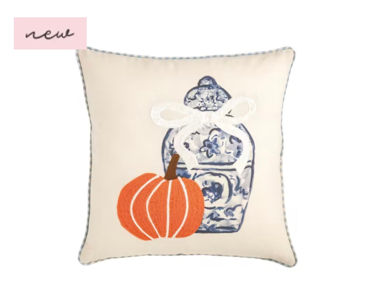 Square Topiary Appliqué Pillow
