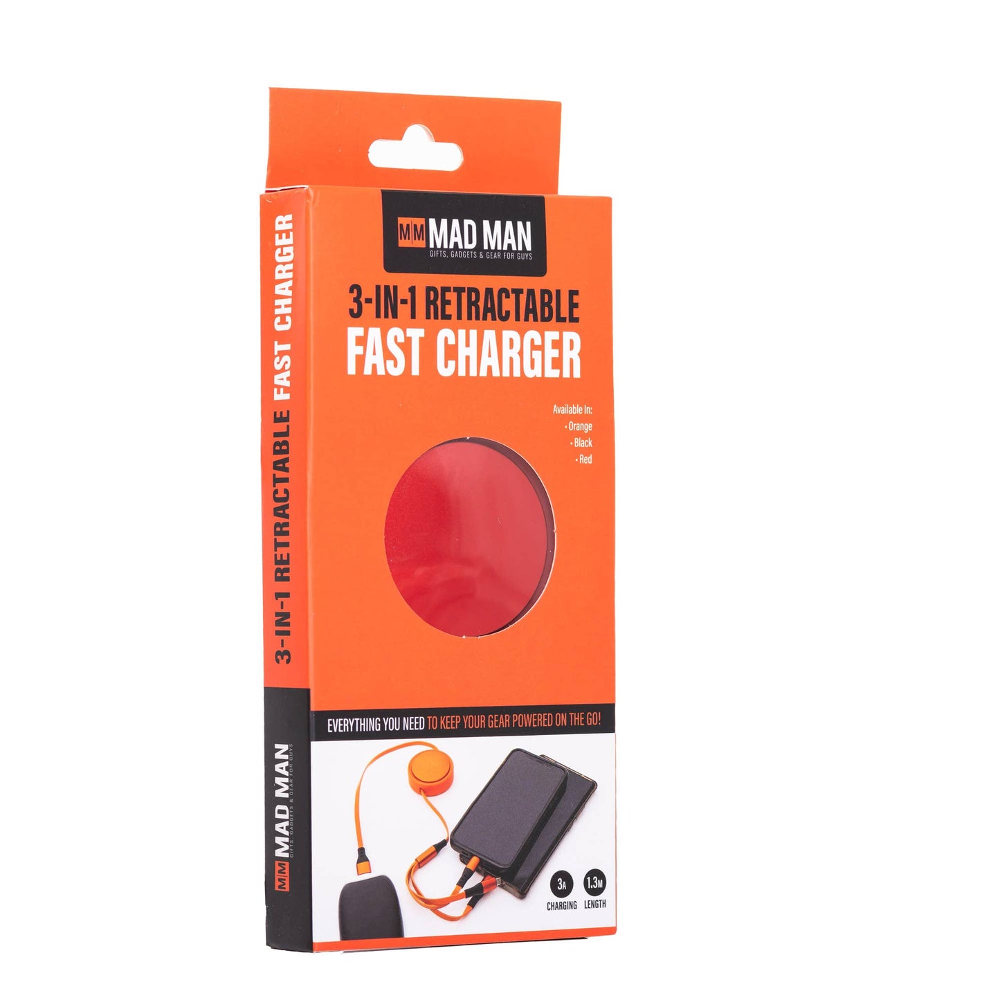 Retractable Fast Chargers: Black