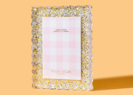 Medium Confetti Frame - Pearl