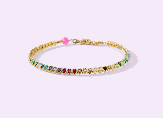 Amore Rainbow Hearts Choker