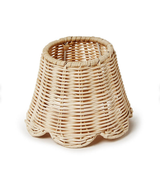 Rattan Shade with Scalloped Edge