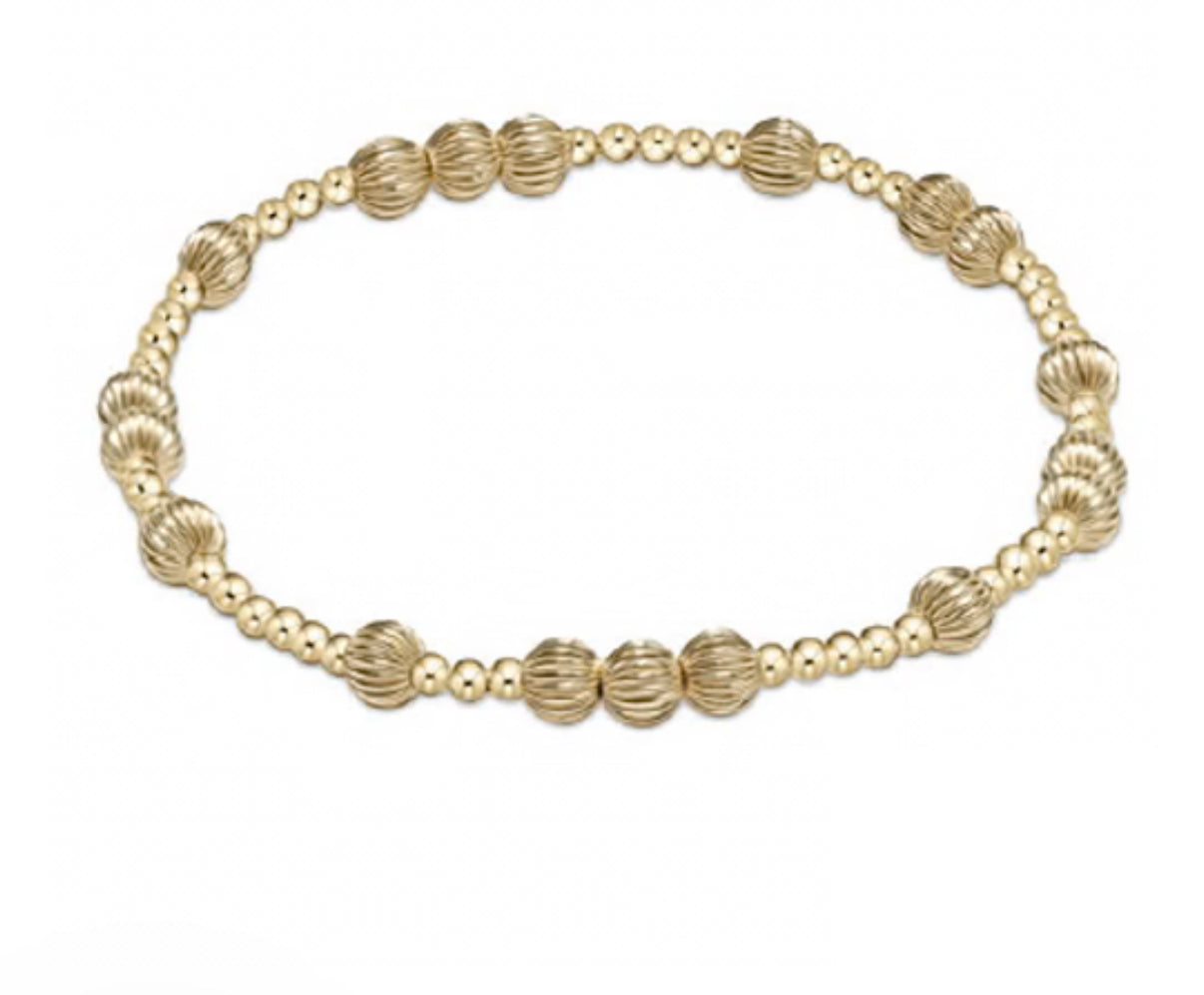 Extends Hope Unwritten Dignity 5mm Bead Bracelet- Gold