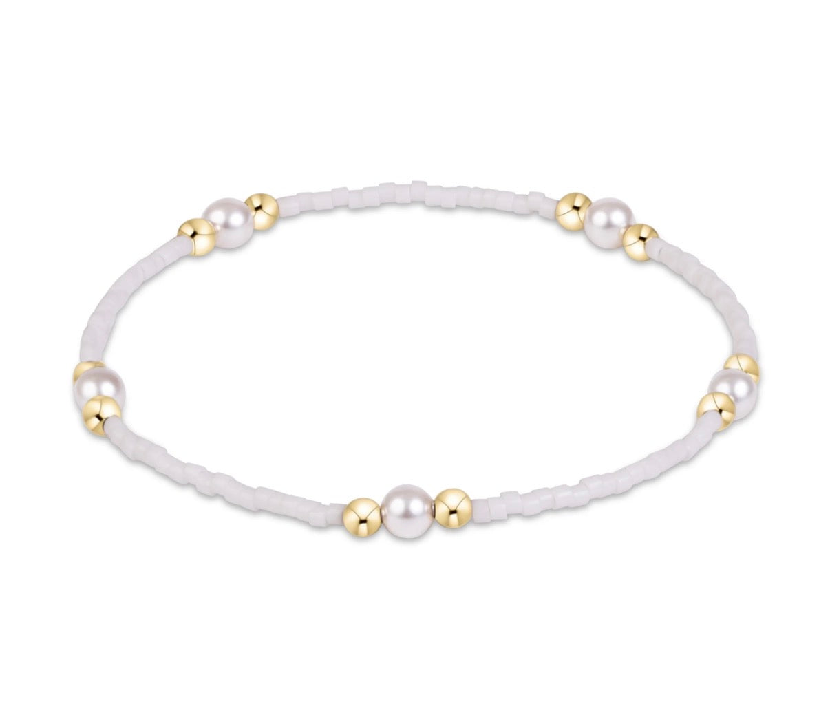 gameday hope purpose pearl bracelet - white