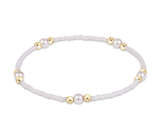 gameday hope purpose pearl bracelet - white