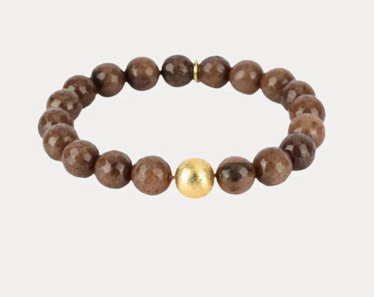 Bianca Beaded Bracelet- Latte