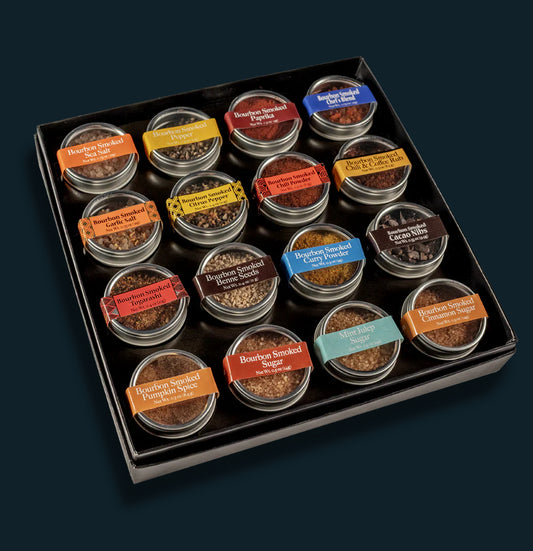 The Nice Box - Filled with Bourbon Smoked Sugar and Spice - 16 Mini Tins