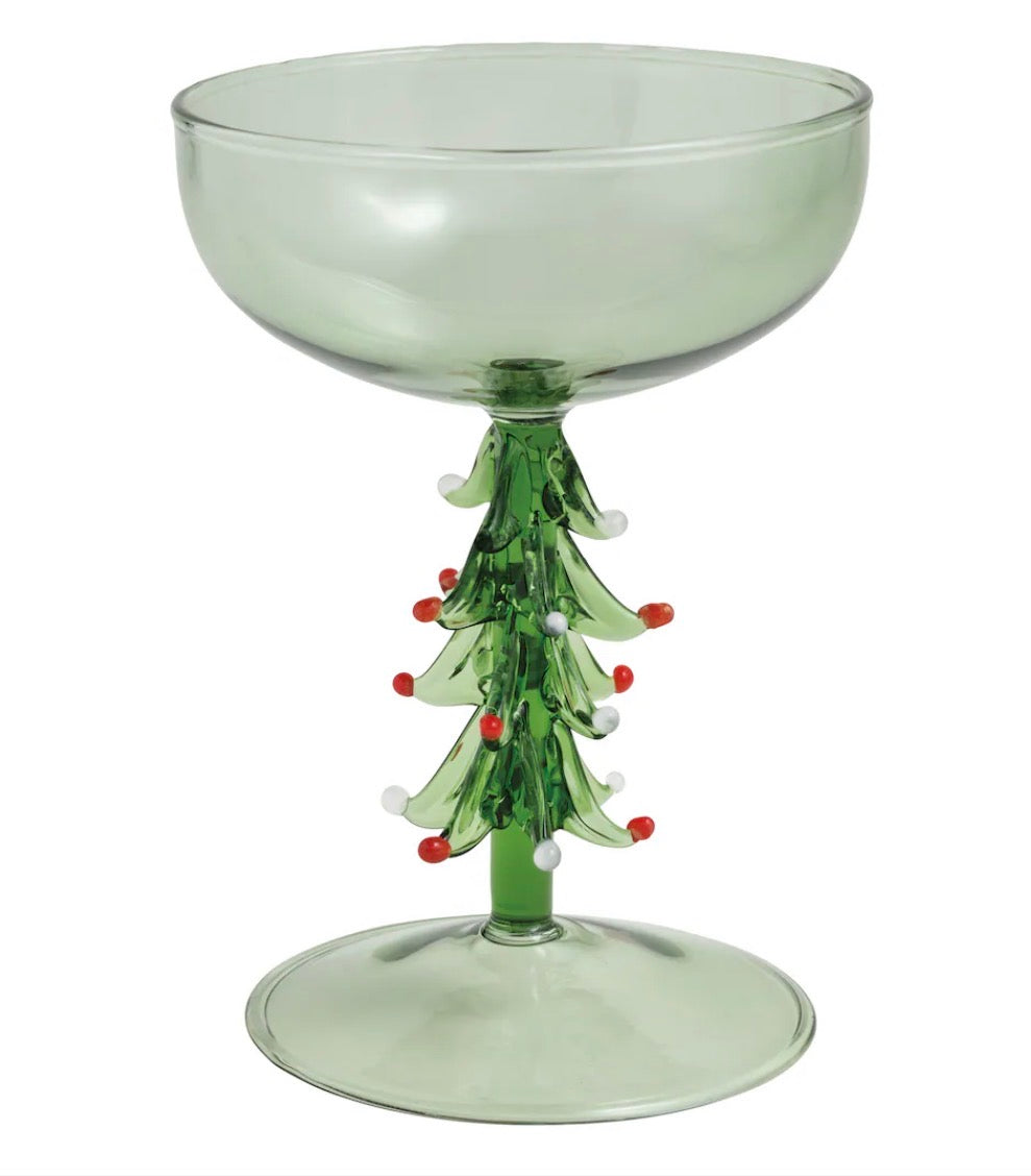 Christmas Coupe Glass