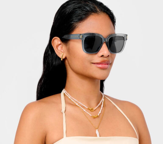 Roma Sunglasses- Blue Transparent