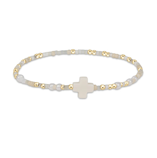 egirl Hope Unwritten Signature Cross Bracelet- call me on my shellphone