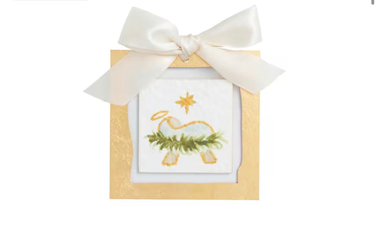 Gold Edge Acrylic Ornament