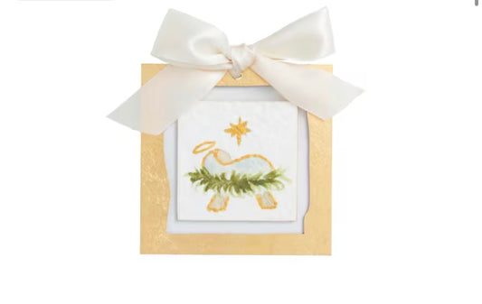 Gold Edge Acrylic Ornament