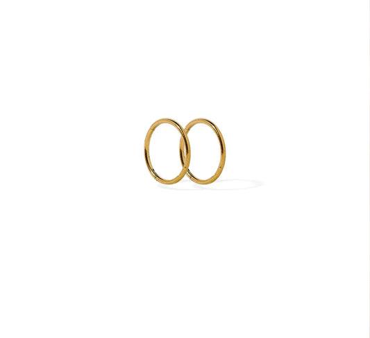 Huggie Infinity Hoop Earrings - Ava Gold 8mm