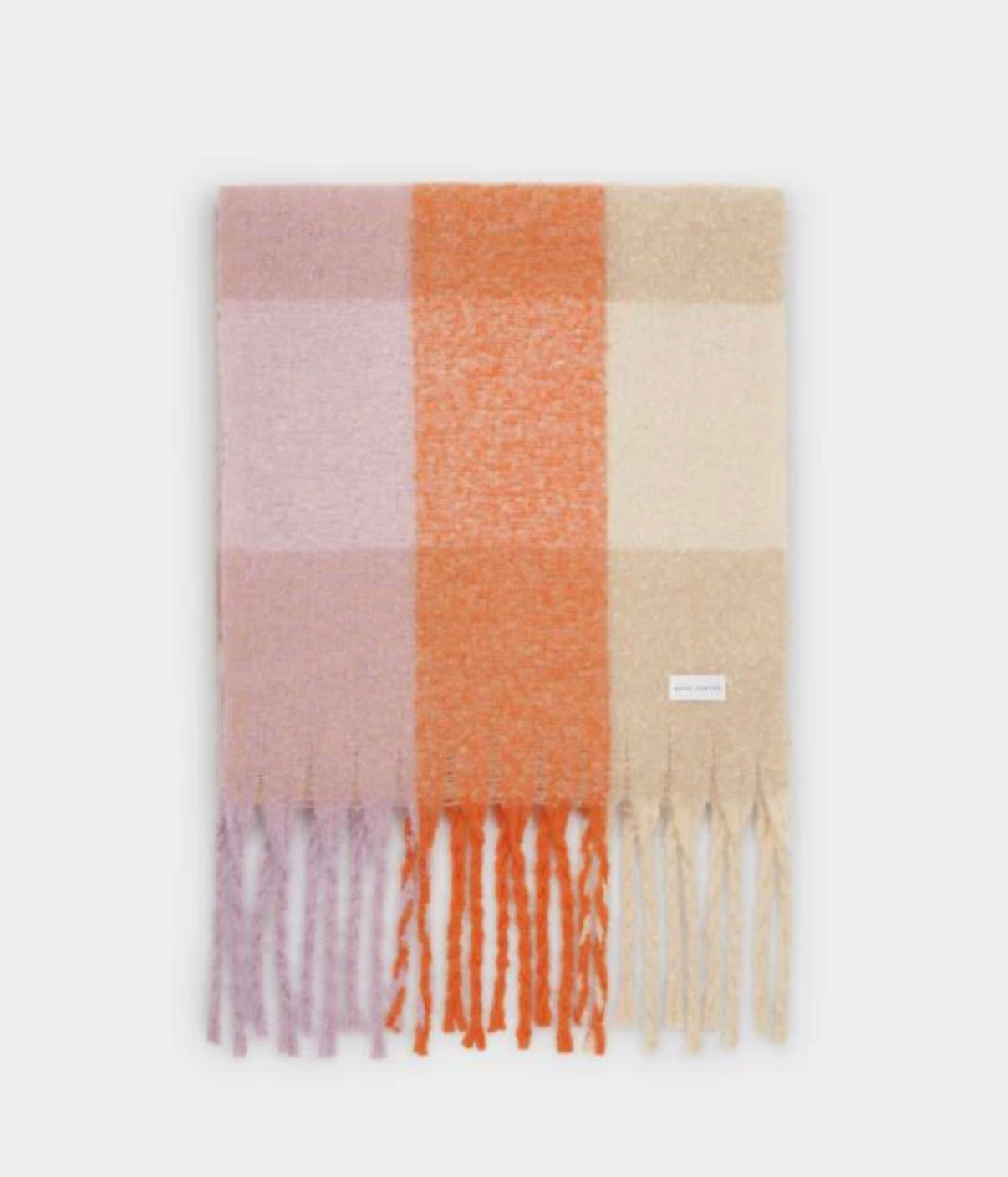 Checked Tassel Scarf