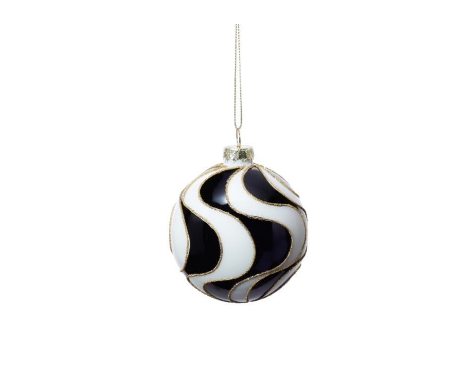 Midnight Flow Ball Ornament