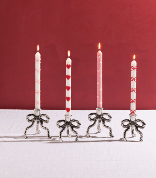 Pink and Red Taper Candles