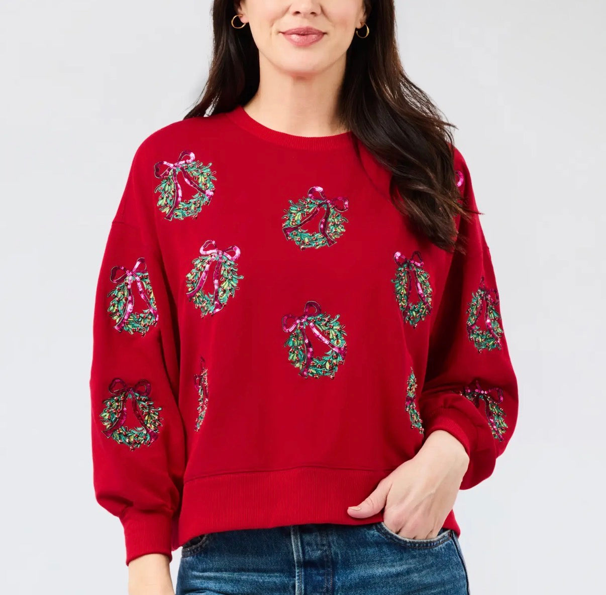 Millie Berry Wreath Sweatshirt