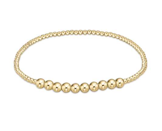 Classic Gold Beaded Bliss 2mm Bead Bracelet- 4mm