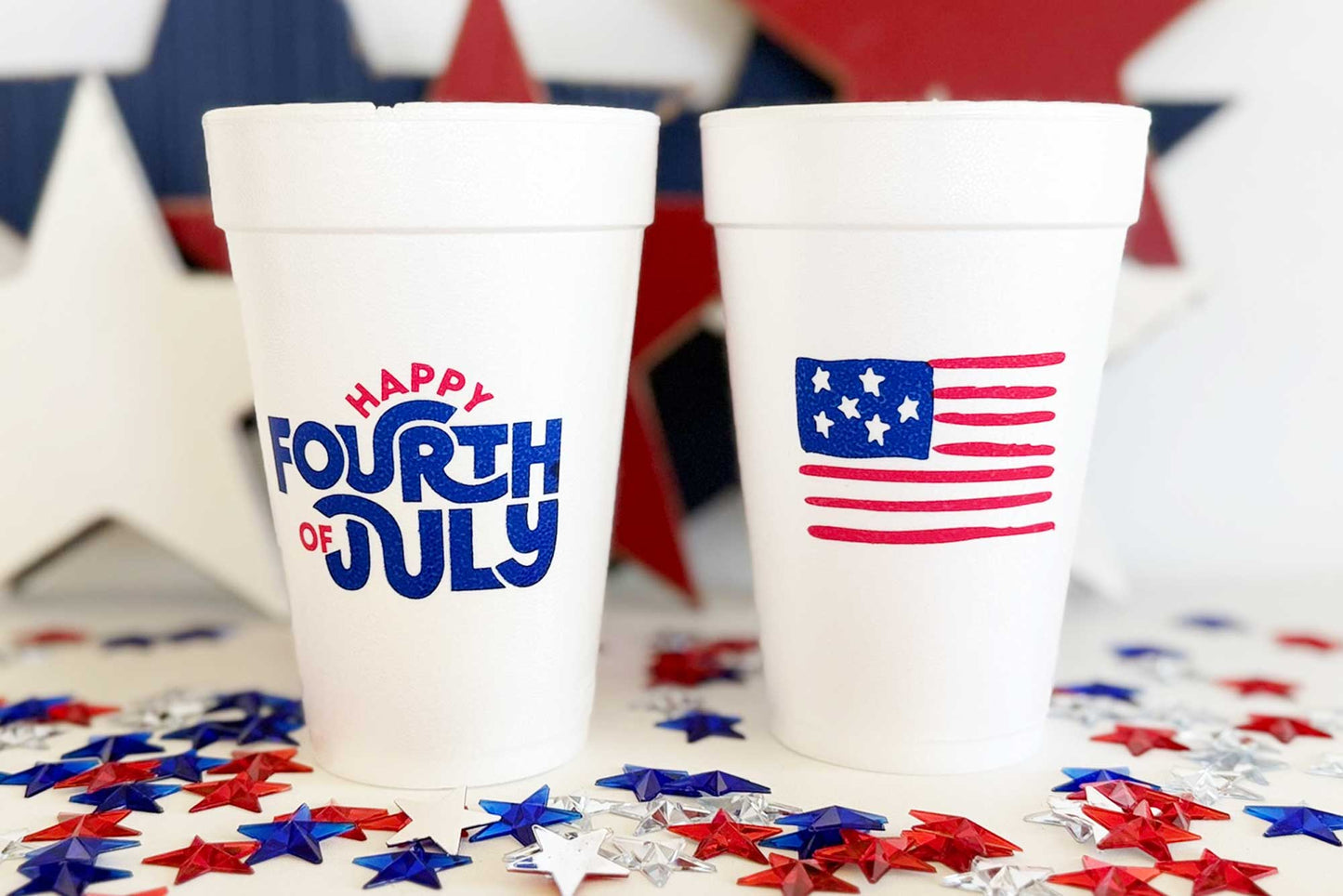 July 4th/Patriotic-Groovy July 4th Foam Cup(10 ct)