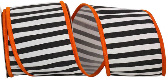 Railroad Striped Deluxe, Black/white, 4 In, 10 Yards