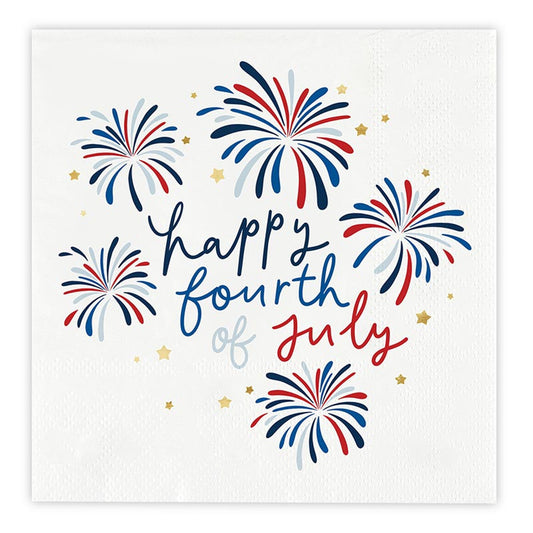 Foil 4th of July Napkin