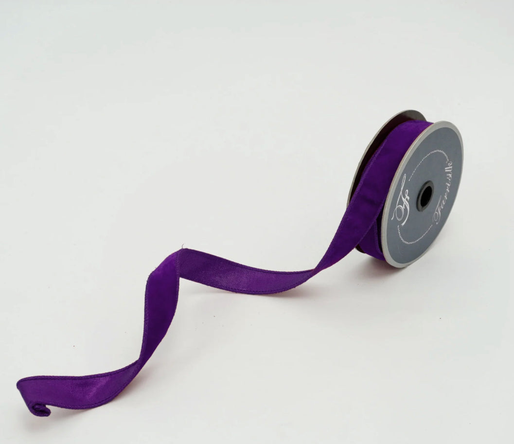 1” Velvet Luster Purple Ribbon