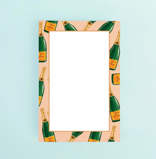 Champagne Bottles - Orange Notepad