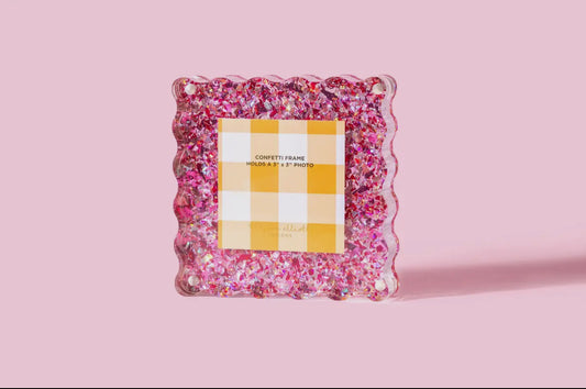Small Confetti Frame - Pink